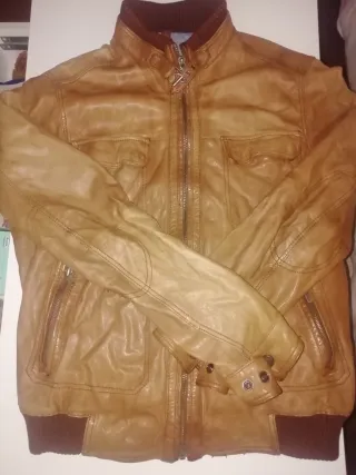 Chaqueta Piel Hombre Massimo Dutti Marrón