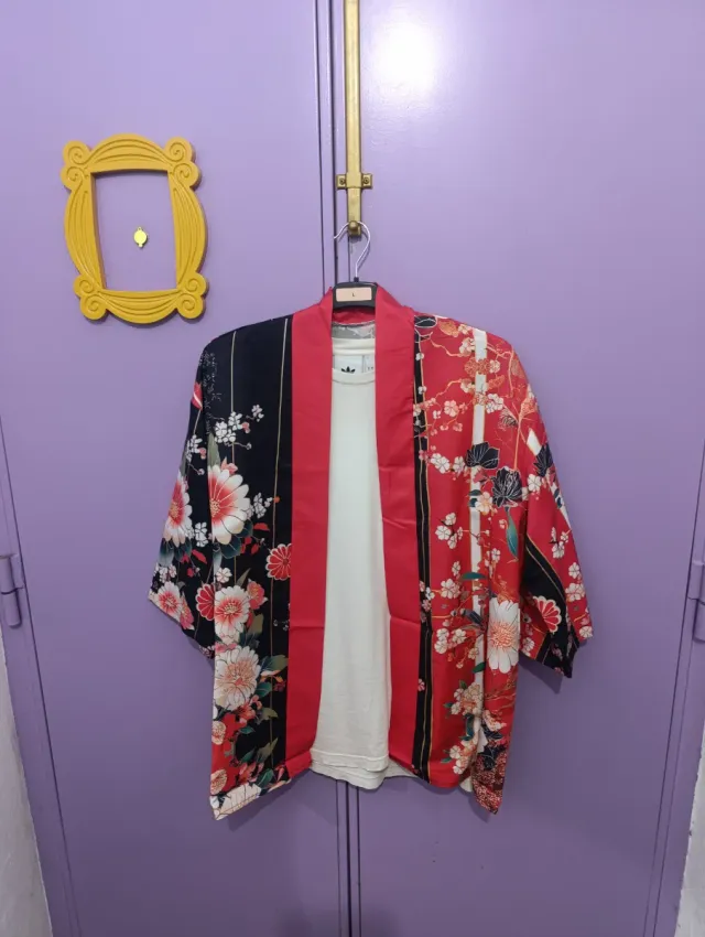 Camisa Kimono Japonés Estampado Floral