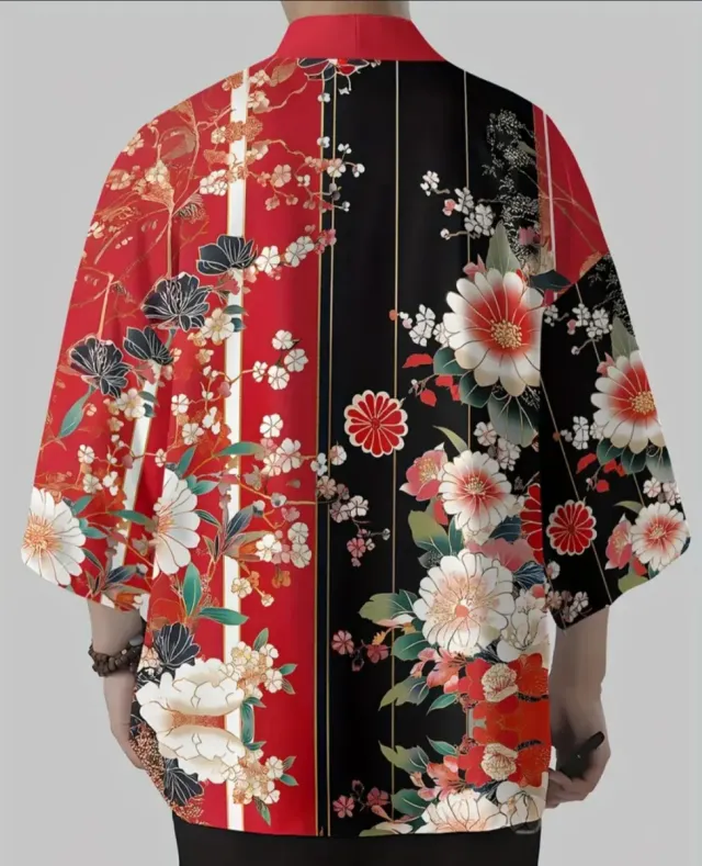 Camisa Kimono Japonés Estampado Floral