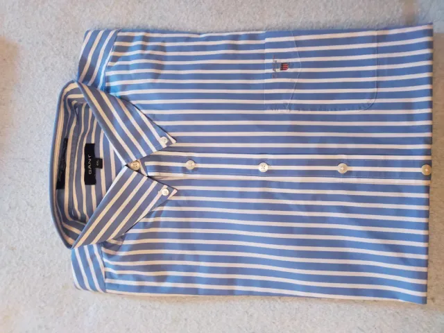 Camisa GANT Rayas Azul Blanco Talla 4 XL