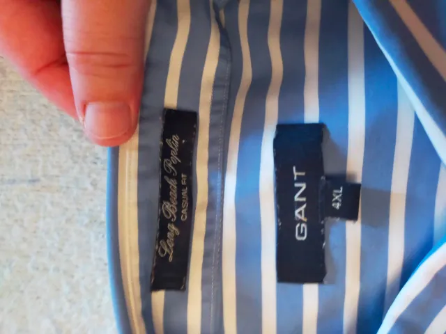 Camisa GANT Rayas Azul Blanco Talla 4 XL