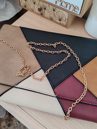 Bolso de fiesta patchwork dorado