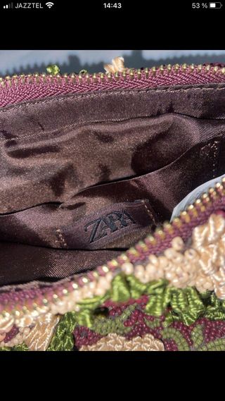 Bolso de fiesta Zara bordado