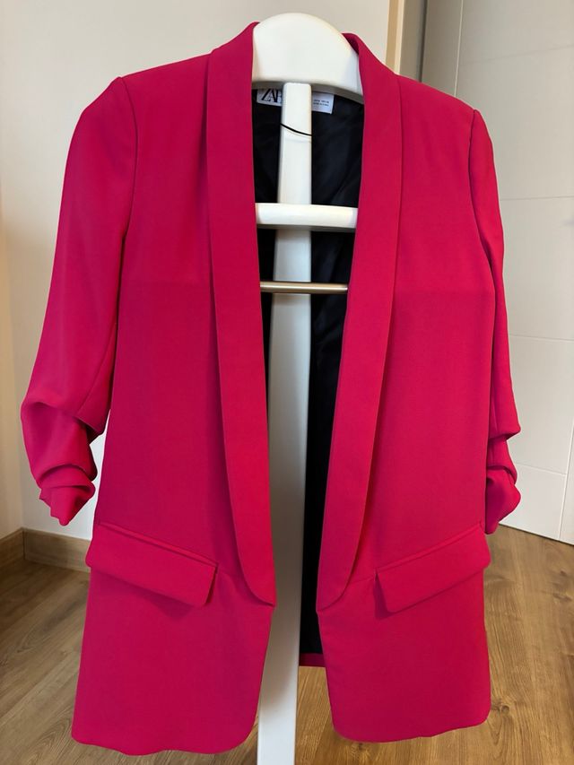 Blazer Zara Fucsia Mujer