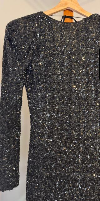 Vestido largo lentejuelas Zara