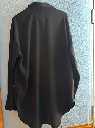 Camisa Larga Vestido H&M Negro Talla XS