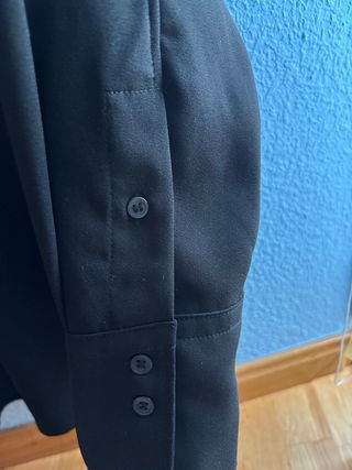 Camisa Larga Vestido H&M Negro Talla XS