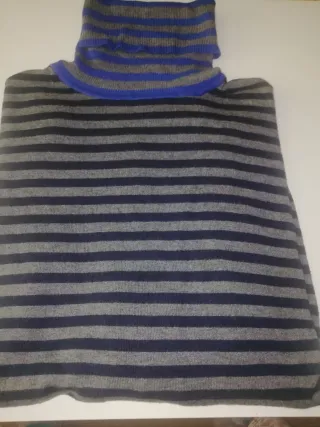 Jersey Adolfo Domínguez rayas azul y gris