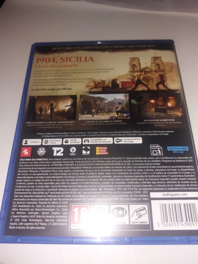 Juego PS5 Mafia: El Viejo Continente