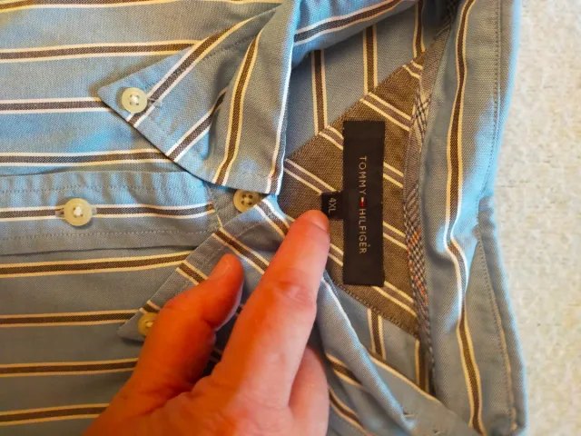 Camisa Tommy Hilfiger Rayas Azules 4XL