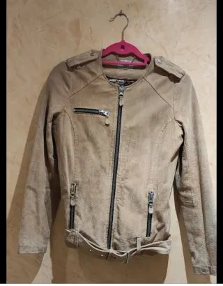 Cazadora mujer ante beige