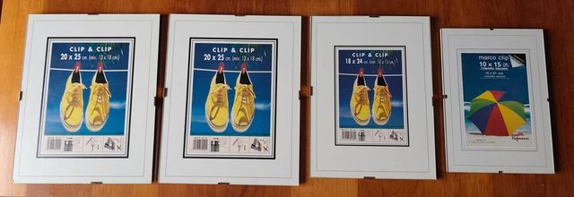 Lote 4 Marcos Cristal Clip & Clip