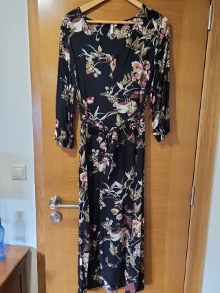 Vestido largo estampado floral