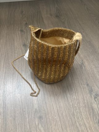 Bolso Fiesta Zara Dorado