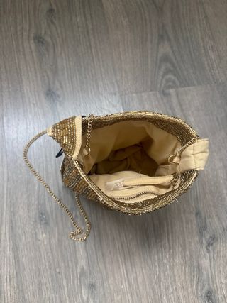 Bolso Fiesta Zara Dorado