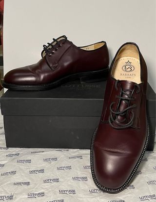 Zapatos Barrats Cuero Burdeos