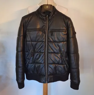 Chaqueta Bomber Cuero Schott Negra