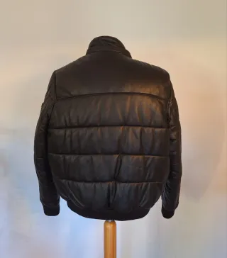 Chaqueta Bomber Cuero Schott Negra