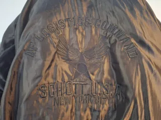 Chaqueta Bomber Cuero Schott Negra