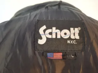 Chaqueta Bomber Cuero Schott Negra