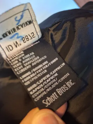 Chaqueta Bomber Cuero Schott Negra