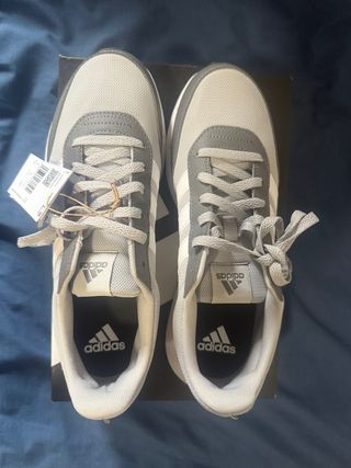 Zapatillas Adidas Gris y Blanco Talla 43 1/3