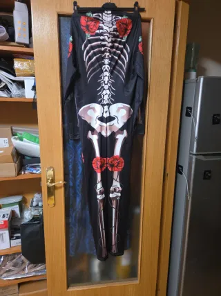 Disfraz Esqueleto con Rosas Talla Única