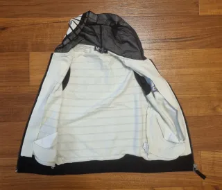 Gilet con cappuccio righe 7/8 anni