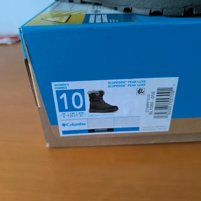 Botas Columbia Negras y Grises Talla 41