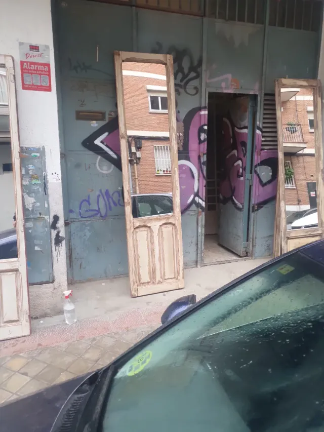 Espejo antiguo madera y cristal