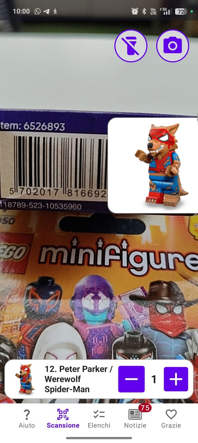 LEGO Minifigure 71050 Peter Parker Werewolf