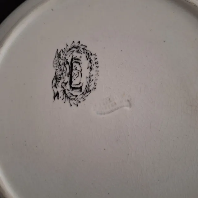 Gran fuente cerámica La Amistad cartagena S.XIX