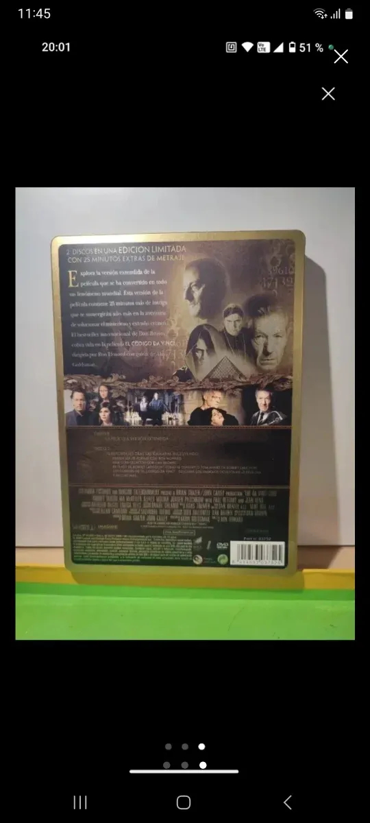 DVD El Código Da Vinci Versión Extendida