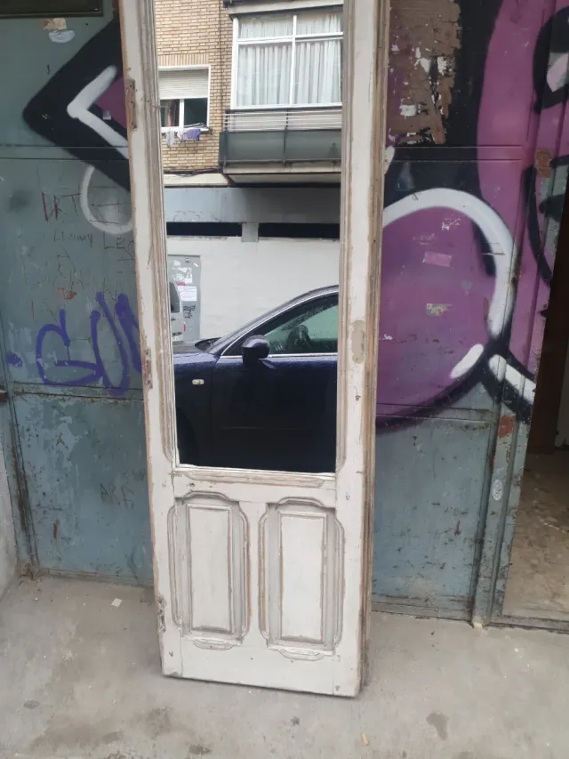 Espejo antiguo madera y cristal