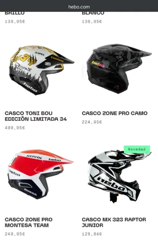 Casco Trial Hebo HRC Montesa