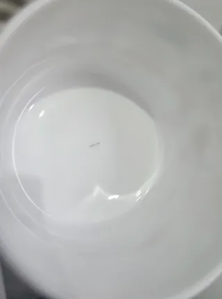 4 tazze e piattini con disegno tulipano vintage