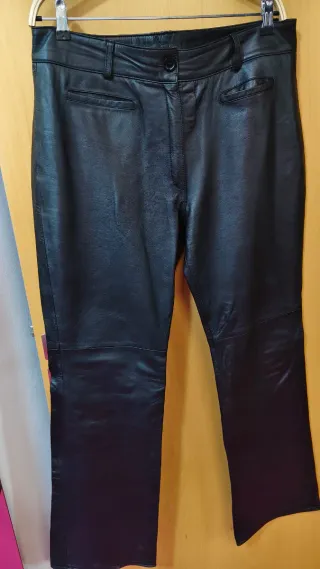 Pantalón de piel flor Held mujer