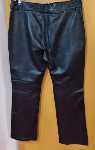 Pantalón de piel flor Held mujer
