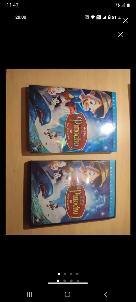 DVD Pinocho 70 Aniversario Edición Platino