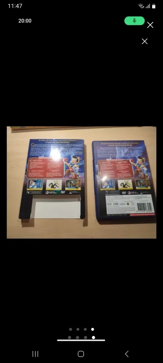 DVD Pinocho 70 Aniversario Edición Platino