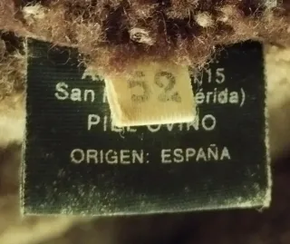 Abrigo Piel Ovina Marrón Auténtica