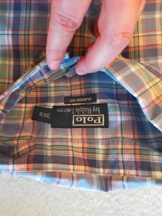 Camisa Polo Ralph Lauren cuadros talla grande 3XB