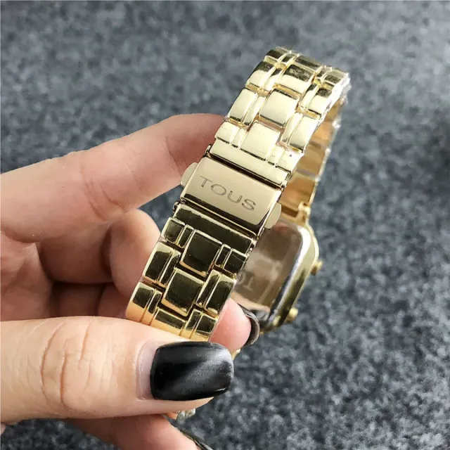 Reloj Tous Oso Rosa Dorado