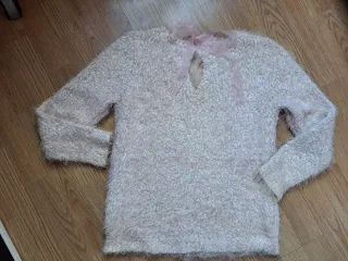 Jersey polar rosa/beige talla M