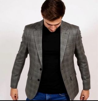 Blazer Zara Gris Talla 54