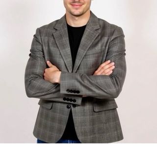 Blazer Zara Gris Talla 54