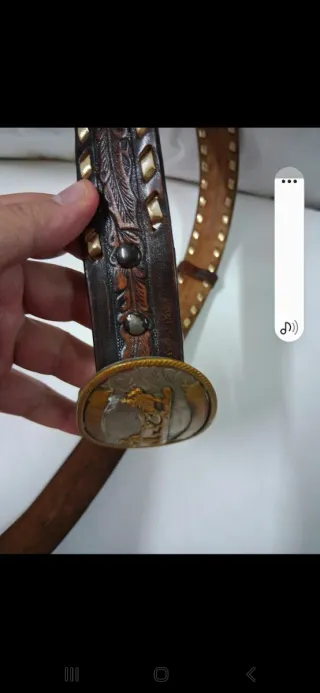 Cintura anni 80 Charro  vero cuoio originale