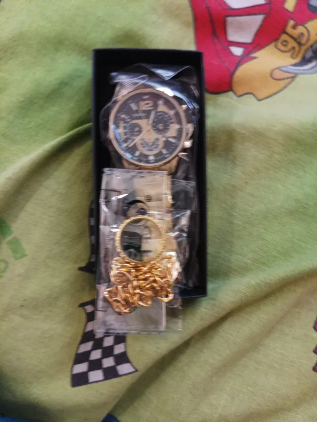 Juego de Reloj y Cadena para Hombre