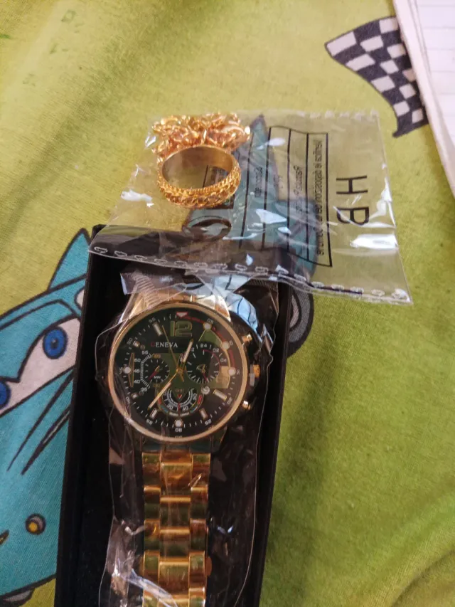 Juego de Reloj y Cadena para Hombre