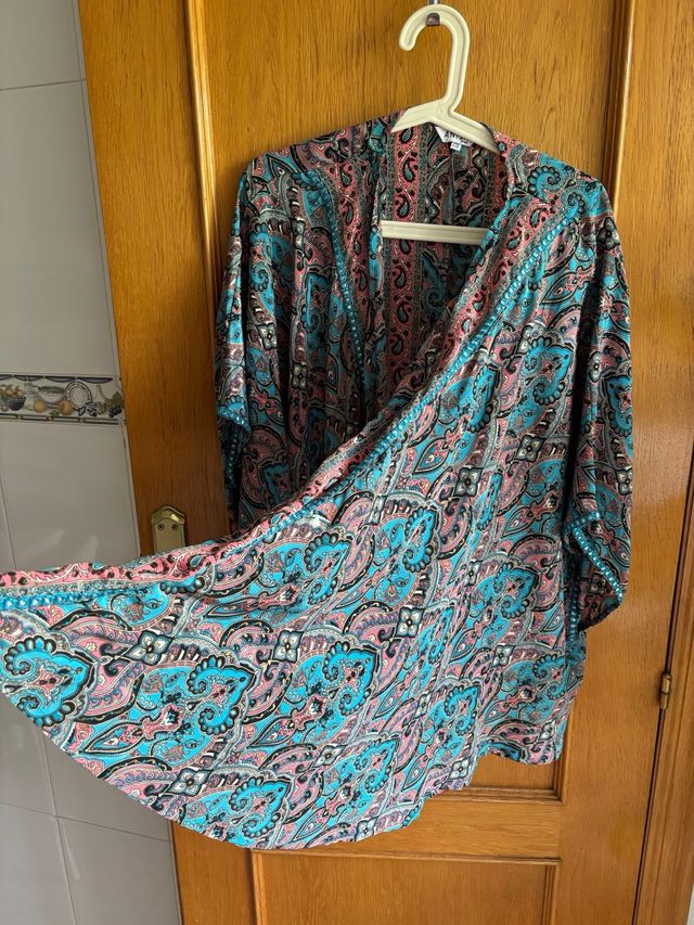 Kimono playero estampado talla única